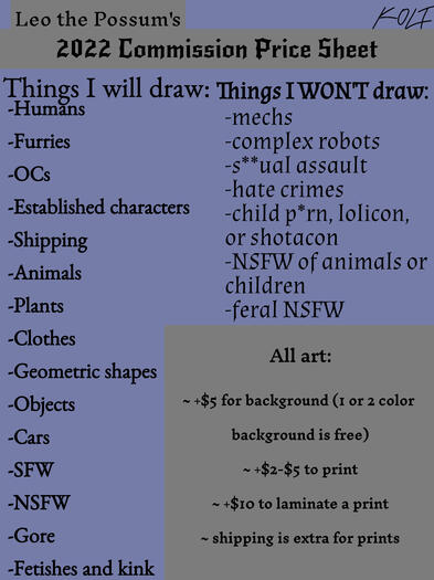 2022 commission sheet pt. 1